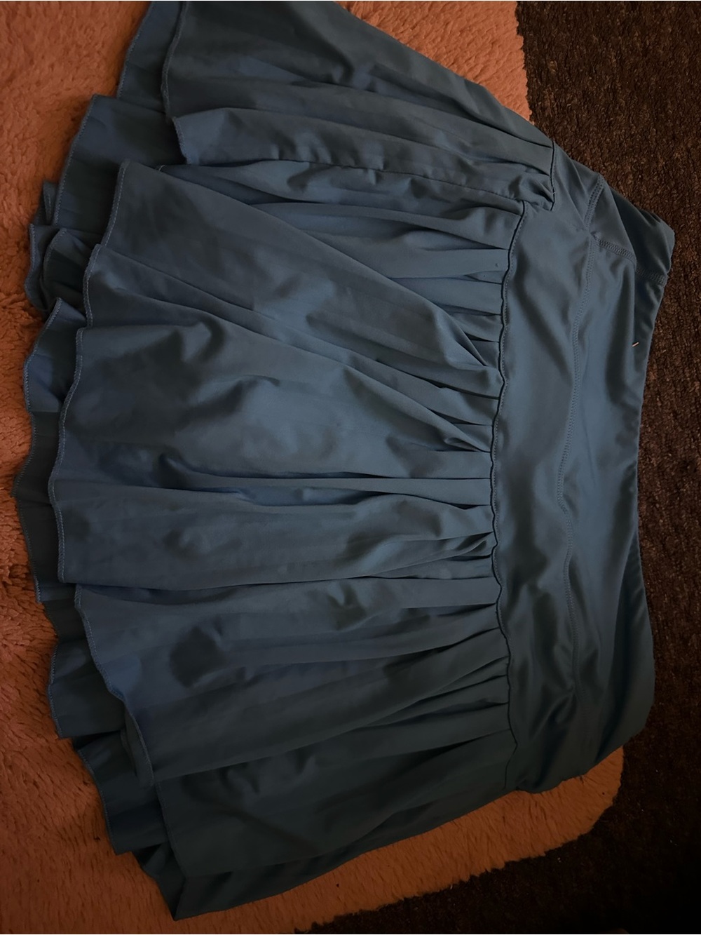 Women's Pleated A-Line Skirt in Slate Blue